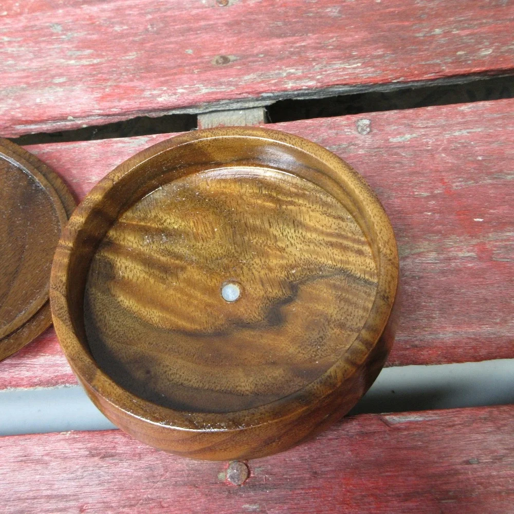 Vintage Handcrafted Wood Trinket Box Lidded Mark J Ostrom Lindstrom MN Vanity